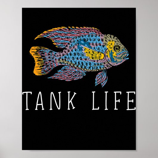 Aquarium aquarium Hobby Oscar Cichlid Aquarium Poster (Voorkant)