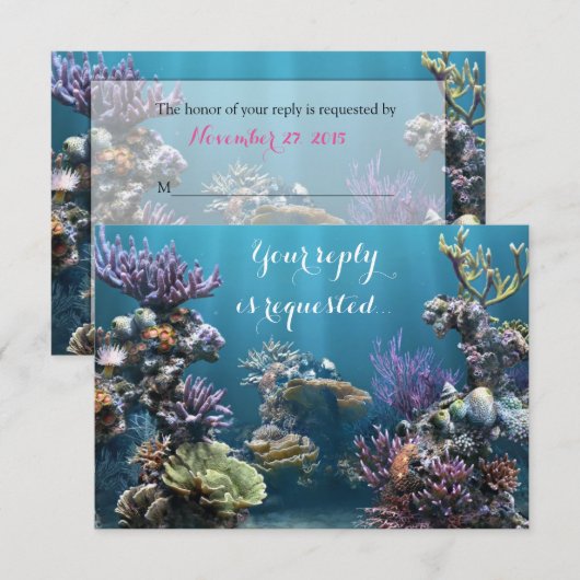 Aquarium Bat Mitzvah RSVP (Voorkant / Achterkant)