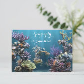 Aquarium Bat Mitzvah RSVP Kaartje (Staand voorkant)