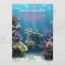 Aquarium Bat Mitzvah Uitnodiging