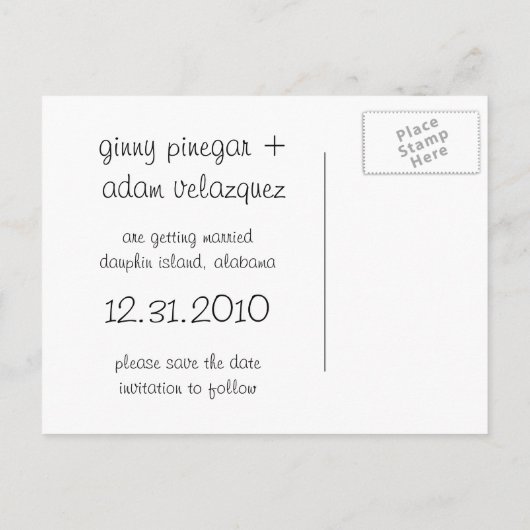 Aquarium Bewaar de datum Aankondigingskaart (Achterkant)