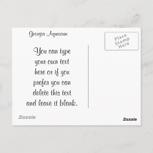 Aquarium Briefkaart (Achterkant)