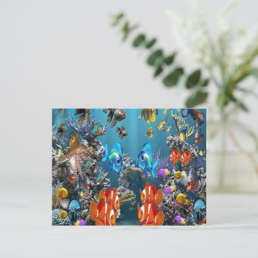 Aquarium Briefkaart (Staand voorkant)