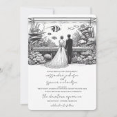 Aquarium Bruiloft met Details Kaart (Voorkant)