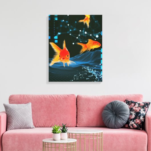 Aquarium Canvas Afdruk (Insitu (Woonkamer))
