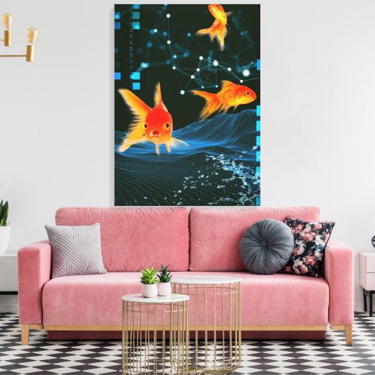 Aquarium Canvas Afdruk (Insitu (Woonkamer))