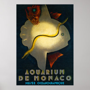Aquarium de Monaco Adverteren Poster