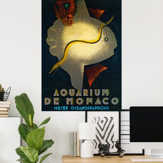 Aquarium de Monaco Adverteren Poster (Thuiskantoor)