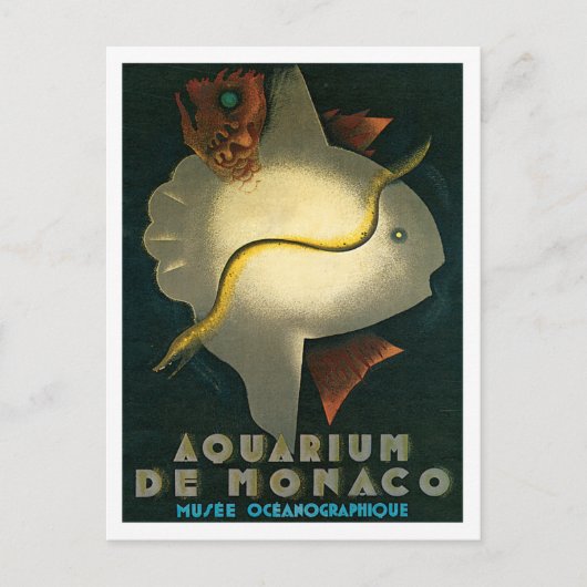 Aquarium de Monaco Musee Oceanographique Art Briefkaart (Voorkant)