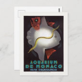Aquarium de Monaco Vintage Poster 1926 Briefkaart (Voorkant / Achterkant)