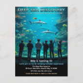 Aquarium Deep Sea Discovery Birthday Party Briefkaart (Voorkant)