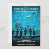 Aquarium Deep Sea Discovery Birthday Party Kaart (Voorkant)