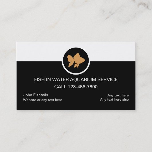 Aquarium-dienstVisitekaartjes Visitekaartje (Voorkant)
