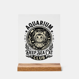 Aquarium Diepzee Kat Grappige Kat Grafisch - Aquar Acryl Bord