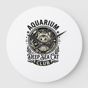 Aquarium Diepzee Kat Grappige Kat Grafisch - Aquar Grote Klok