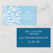 Aquarium- en dierenbenodigdheden visitekaartje (Voorkant / Achterkant)