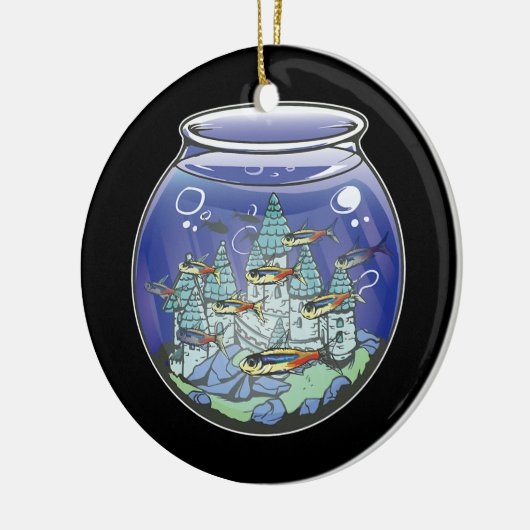Aquarium Fish Castle Keramisch Ornament (Links)