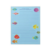 Aquarium Fish Cute Kind Briefpapier Notitieblok (Linkerzijde)