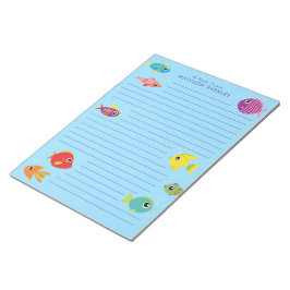 Aquarium Fish Cute Kind Briefpapier Notitieblok