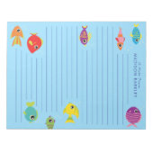 Aquarium Fish Cute Kind Briefpapier Notitieblok (Voorkant)