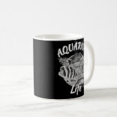 Aquarium Fish Life Frontosa Cichlid Cherry Shrimp Koffiemok (Voorkant rechts)