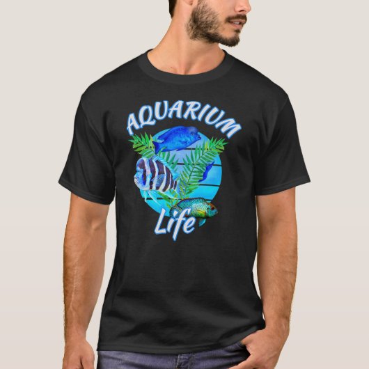 Aquarium Fish Life Frontosa Cichlid Cherry Shrimp T-shirt (Voorkant)