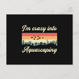 Aquarium Ik ben gek op Aquascaping Fish Aquarist Briefkaart