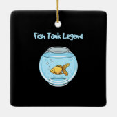 Aquarium Keeper - vistankregel Keramisch Ornament (Achterkant)