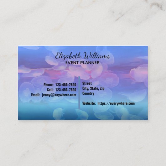 Aquarium kwallen 0925 visitekaartje (Achterkant)