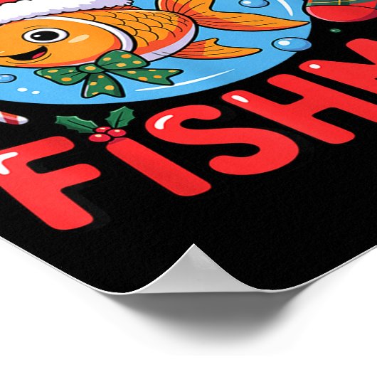 Aquarium Lover Trocal Fiank Christmas Merry Fishma Poster (Hoek)
