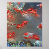 Aquarium marble Fish Poster (Voorkant)