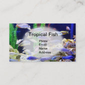 Aquarium met prachtige tropische vissen visitekaartje (Voorkant)