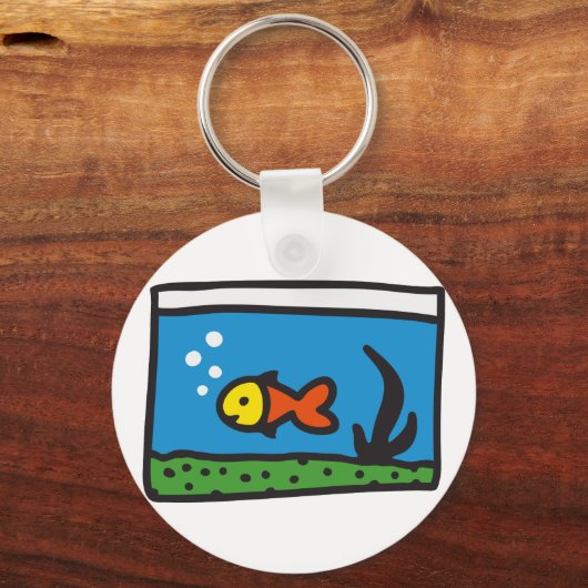 Aquarium mit Fisch Sleutelhanger (Voorkant)