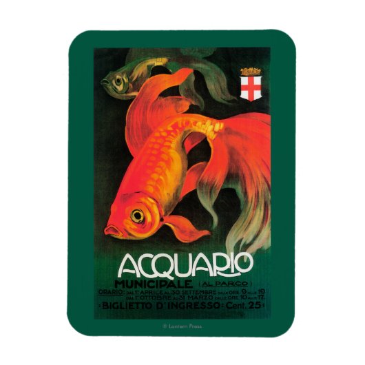 Aquarium & Municipal Park Promotional Poster Magneet (Verticaal)