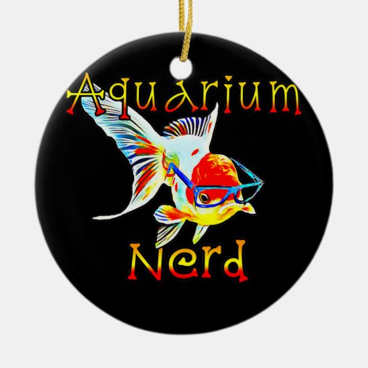 Aquarium Nerd Oranda Goldfish Tank Keepers Keramisch Ornament (Voorkant)