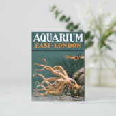 Aquarium Octopus Vintage Poster teruggezet Briefkaart (Staand voorkant)