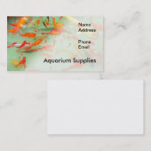 Aquarium- of watertuin met goudvis visitekaartje (Voorkant / Achterkant)