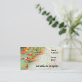 Aquarium- of watertuin met goudvis visitekaartje (Staand voorkant)