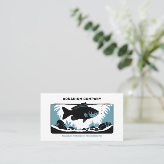 Aquarium onderhoud en installatie visitekaartje (Staand voorkant)