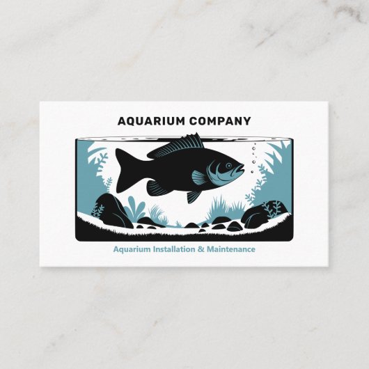 Aquarium onderhoud en installatie visitekaartje (Voorkant)