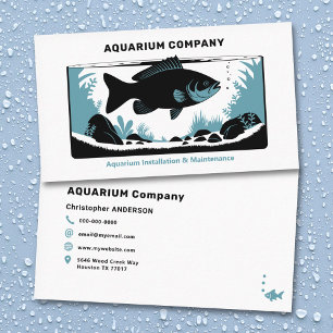 Aquarium onderhoud en installatie visitekaartje