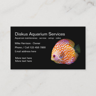 Aquarium-onderhoud en -service visitekaartje