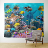 Aquarium onderwater Scene Fish met haai  Wandkleed (In Situ (horizontaal))
