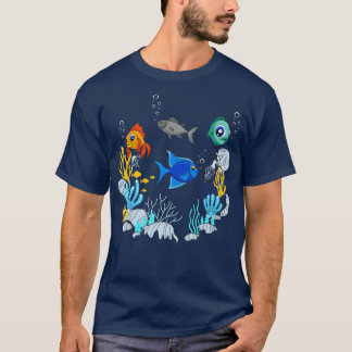 Aquarium onderwaterschool voor de visserij t-shirt