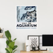 Aquarium Phildadelphia 1937 WPA Poster (Thuiskantoor)