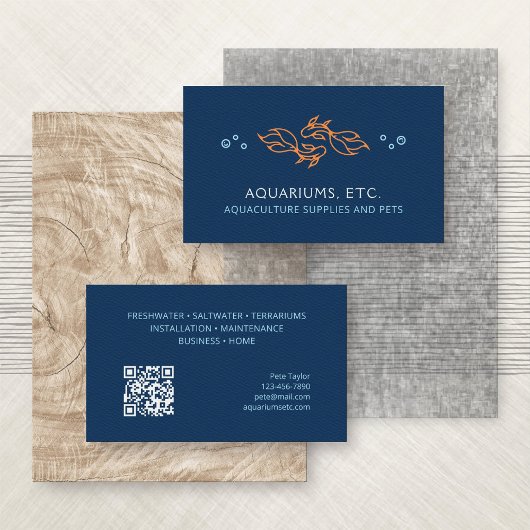 Aquarium Pond Fish Pet Store Visitekaartje