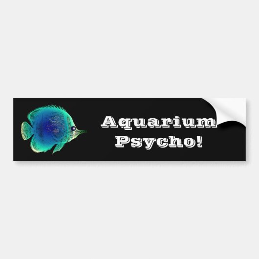 Aquarium Psycho Bumpersticker (Voorkant)
