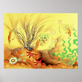 Aquarium Puffer Fish Ono Bakufu 1941 Poster