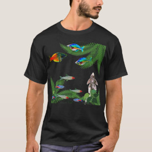 Aquarium regenboogvis Tetras Pleco Community Vis T-shirt