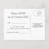 Aquarium RSVP Uitnodiging Briefkaart (Achterkant)